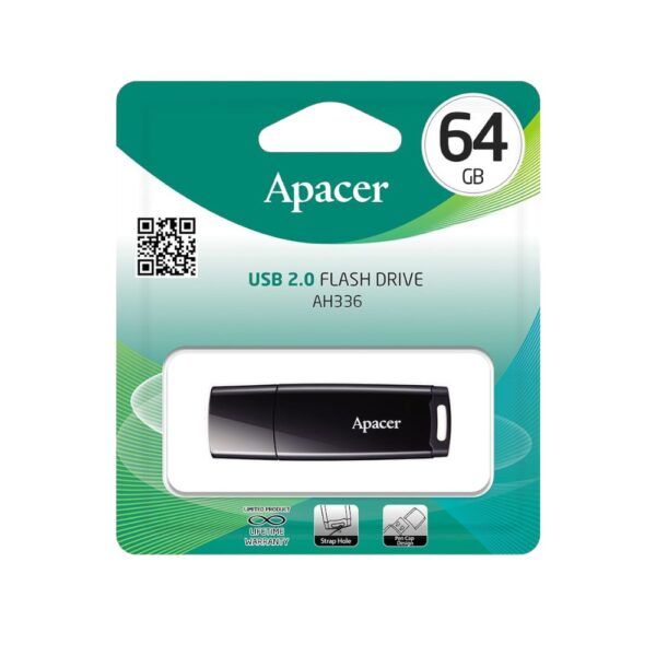 USB флеш-накопичувач Apacer AH336 64GB USB 2.0 Black