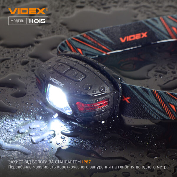 Налобний світлодіодний ліхтарик Videx VLF-H015 330Lm 5000K - Зображення 4
