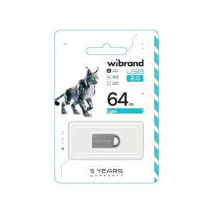 Флеш-накопичувач Wibrand USB 2.0 Lynx 64Gb Silver