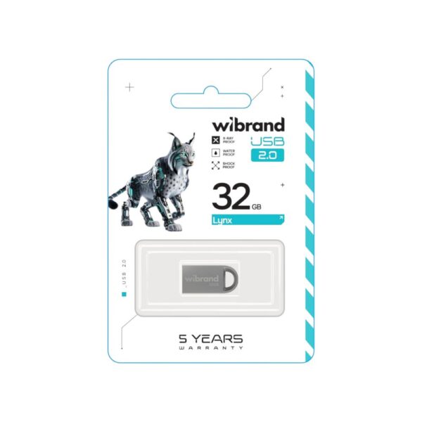 Флеш-накопичувач Wibrand USB 2.0 Lynx 32Gb Silver