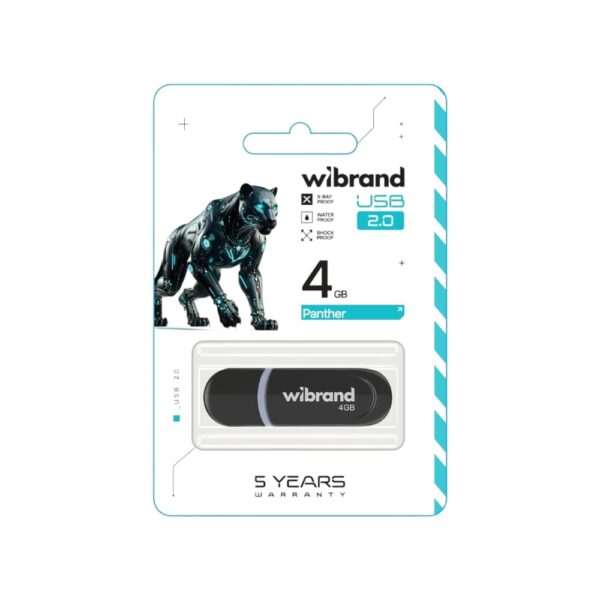 Флеш-накопичувач Wibrand USB 2.0 Panther 4Gb Black