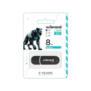 Флеш-накопичувач Wibrand USB 2.0 Panther 8Gb Black