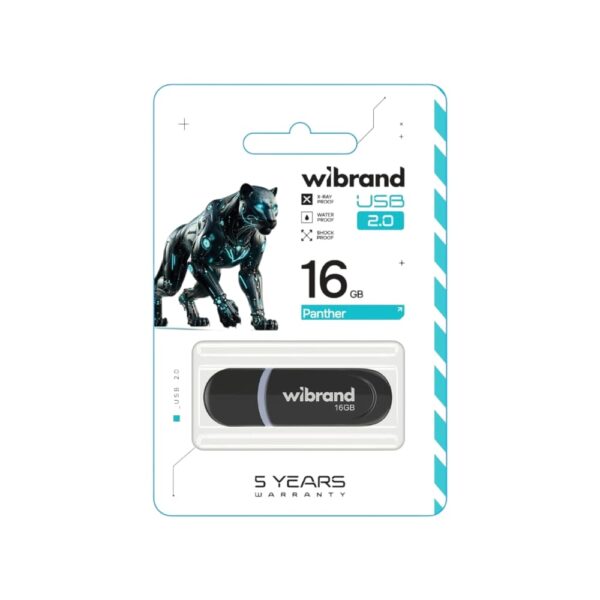 Флеш-накопичувач Wibrand USB 2.0 Panther 16Gb Black
