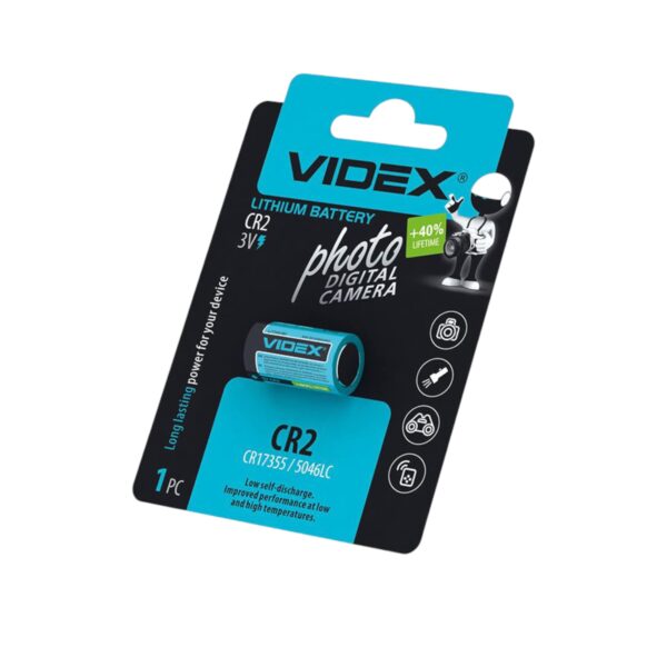 Батарейка Videx CR2 Lithium BLISTER 1шт - Зображення 2