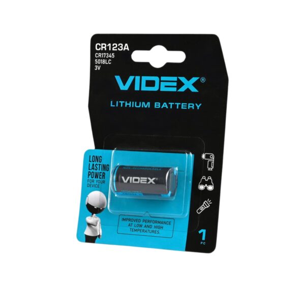 Батарейка Videx CR123 Lithium BLISTER 1шт