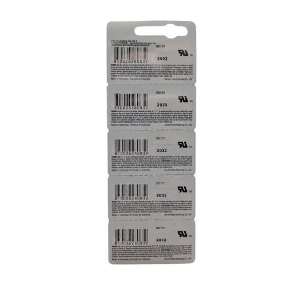 Батарейки muRata CR2025 Lithium BLISTER 5шт - Зображення 2