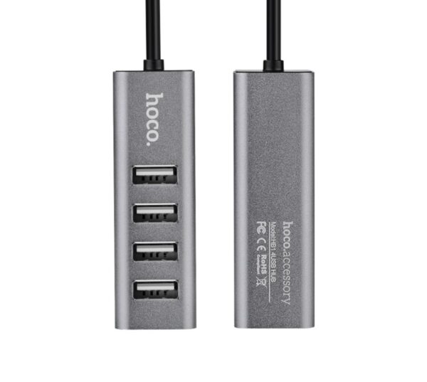 USB-HUB HOCO HB1 4USB Line machine Tarnish - Зображення 2