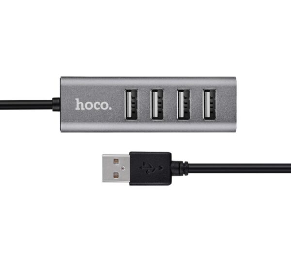 USB-HUB HOCO HB1 4USB Line machine Tarnish - Зображення 4