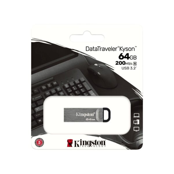USB флеш-накопичувач Kingston DT Kyson 64GB USB 3.2 Silver