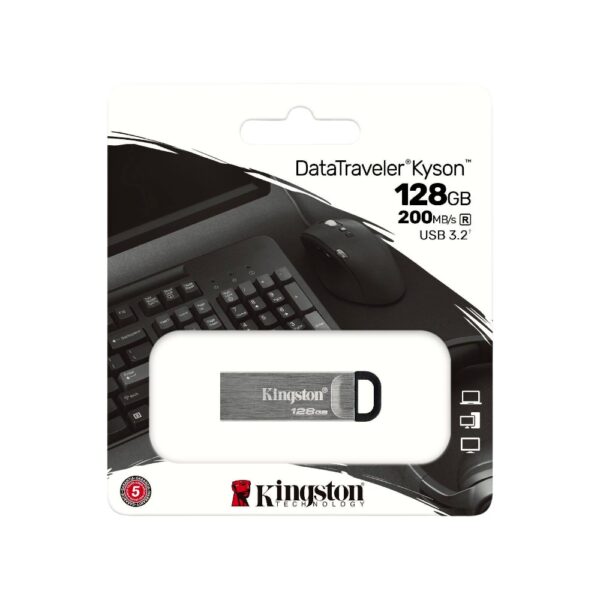 USB флеш-накопичувач Kingston DT Kyson 128GB USB 3.2 Silver
