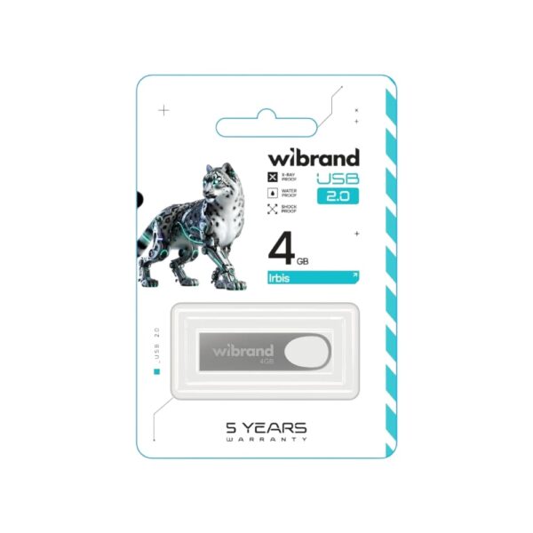 Флеш-накопичувач Wibrand USB 2.0 Irbis 4Gb Silver