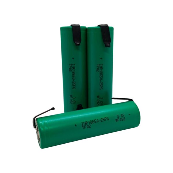 Акумулятор TenPower 18650-25PG 2500mAh 3.6V 30A + контакти 1шт - Зображення 2