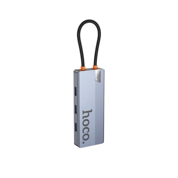 USB-HUB HOCO HB50 WOW multi-function converter GRAY - Зображення 3
