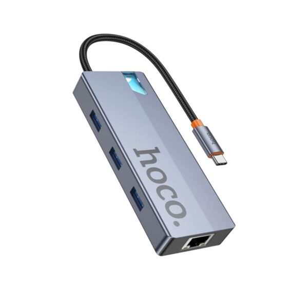 USB-HUB HOCO HB51 WOW 6-IN-1 multi-function converter GRAY - Зображення 3