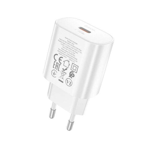 Мережевий зарядний пристрій HOCO N22 Jetta PD25W charger White - Зображення 4