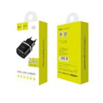 Мережевий зарядний пристрій HOCO C12 Smart dual USB charger Black