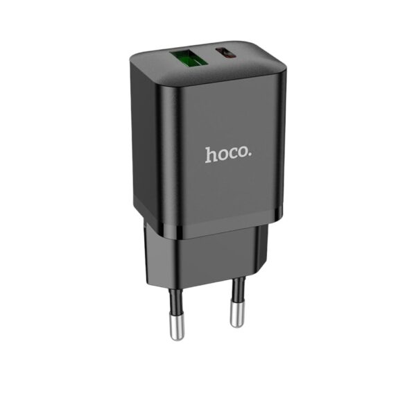 Мережевий зарядний пристрій HOCO N28 Founder PD20W+QC3.0 charger Black - Зображення 2