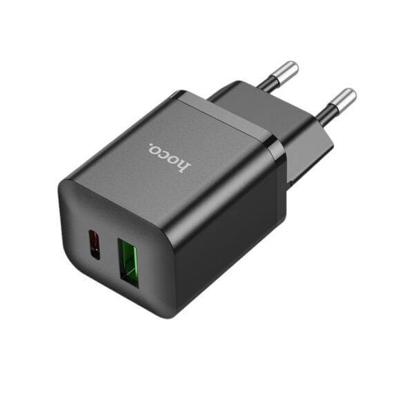 Мережевий зарядний пристрій HOCO N28 Founder PD20W+QC3.0 charger Black - Зображення 4