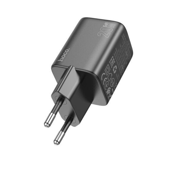 Мережевий зарядний пристрій HOCO N41 Almighty PD20W+QC3.0 charger Black - Зображення 2