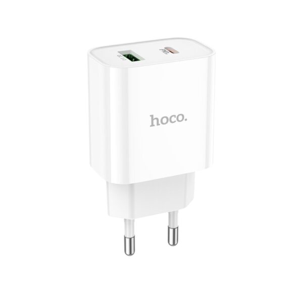 Мережевий зарядний пристрій HOCO C80A Plus Rapido PD20W+QC3.0 charger White - Зображення 5