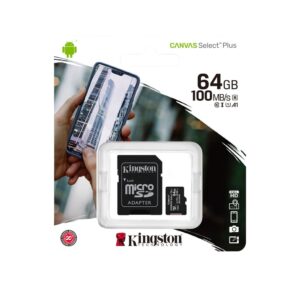 Карта пам'яті Kingston Canvas Select Plus 64Gb Class 10 microSDXC (UHS-1) (SD-адаптер)