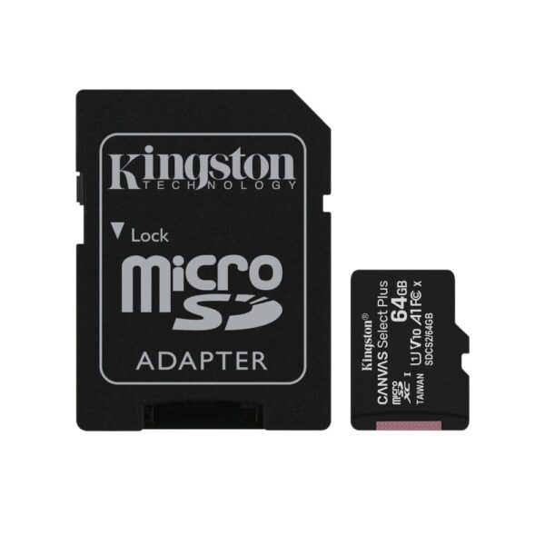 Карта пам'яті Kingston Canvas Select Plus 64Gb Class 10 microSDXC (UHS-1) (SD-адаптер) - Зображення 2