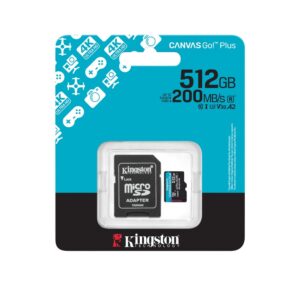 Карта пам'яті Kingston Canvas Go Plus 512Gb Class 10 microSDXC (UHS-1 U3) (SD-адаптер)