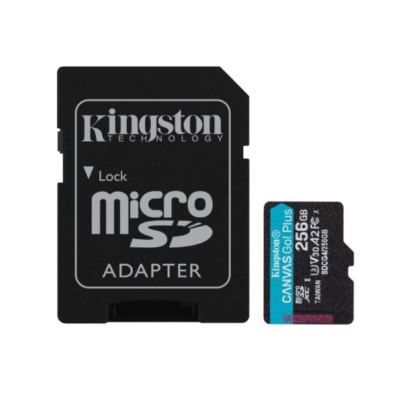 Карта пам'яті Kingston Canvas Go Plus 256Gb Class 10 microSDXC (UHS-1 U3) (SD-адаптер) - Зображення 2