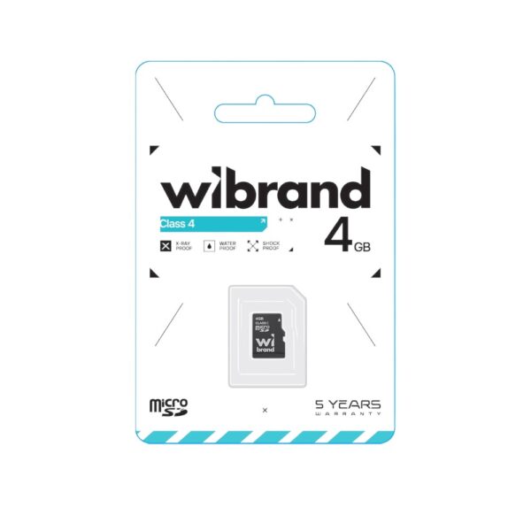 Карта пам'яті Wibrand 4Gb class 4 microSDHC