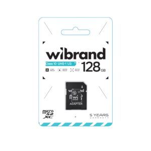 Карта пам'яті Wibrand 128Gb Class 10 microSDXC (UHS-1 U3) (SD-адаптер)