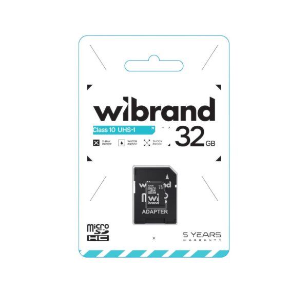 Карта пам'яті Wibrand 32Gb Class 10 microSDXC (UHS-1) (SD-адаптер)