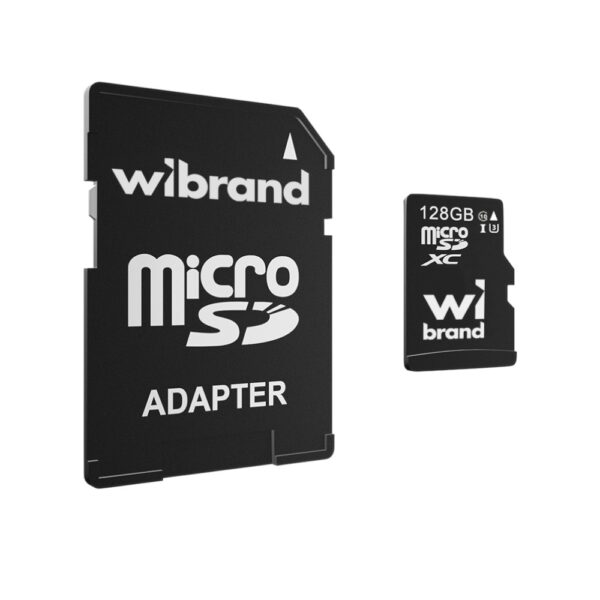 Карта пам'яті Wibrand 128Gb Class 10 microSDXC (UHS-1 U3) (SD-адаптер) - Зображення 2