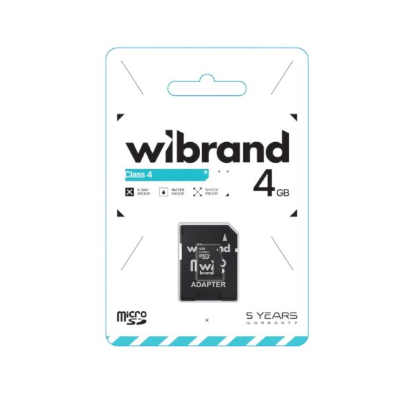 Карта пам'яті Wibrand 4Gb class 4 microSDXC (SD-адаптер)