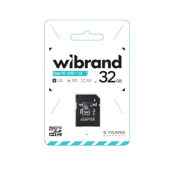 Карта пам'яті Wibrand 32Gb Class 10 microSDXC (UHS-1 U3) (SD-адаптер)