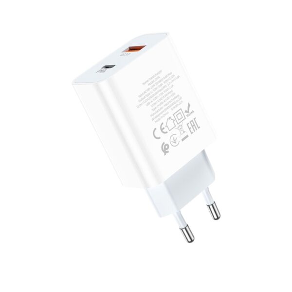 Мережевий зарядний пристрій HOCO C97A PD20W+QC3.0 charger White - Зображення 4
