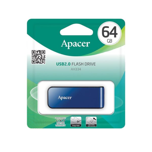 USB флеш-накопичувач Apacer AH334 64GB USB 2.0 Blue