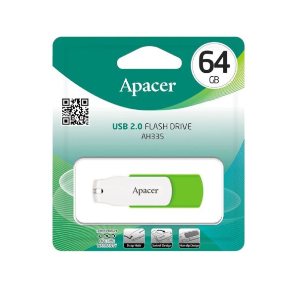 USB флеш-накопичувач Apacer AH335 64GB USB 2.0 Green