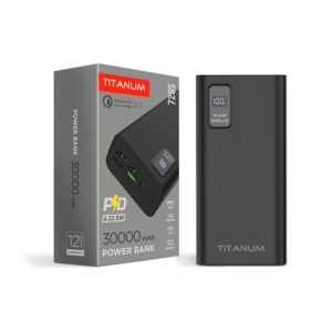 Повербанк Titanum 728S 22.5W 30000mAh Black