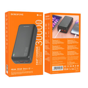 Повербанк BOROFONE BJ38B POWER 22.5W+PD20W 30000mAh Black