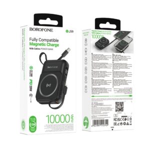 Повербанк BOROFONE BJ59 REFINED 22.5W+PD20W 10000mAh Black