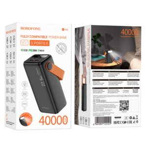 Повербанк BOROFONE BJ66 MAGNIFICO 22.5W+PD20W 40000mAh Black