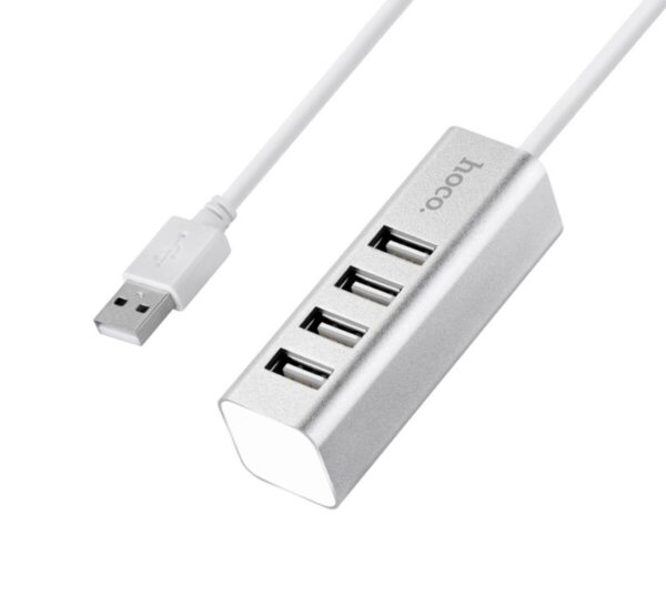 USB-хаб HOCO HB1 4USB Line machine Silver