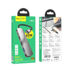 USB-HUB HOCO HB27 Type-C multi-function converter METAL GRAY