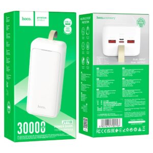 Повербанк HOCO J111B Smart 30000mAh White