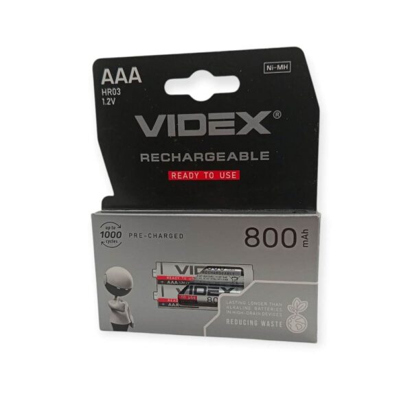 Акумулятори Videx HR03 AAA 800mAh BLISTER 2шт