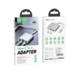 USB-HUB HOCO HB14 Easy use Type-C adapter Silver