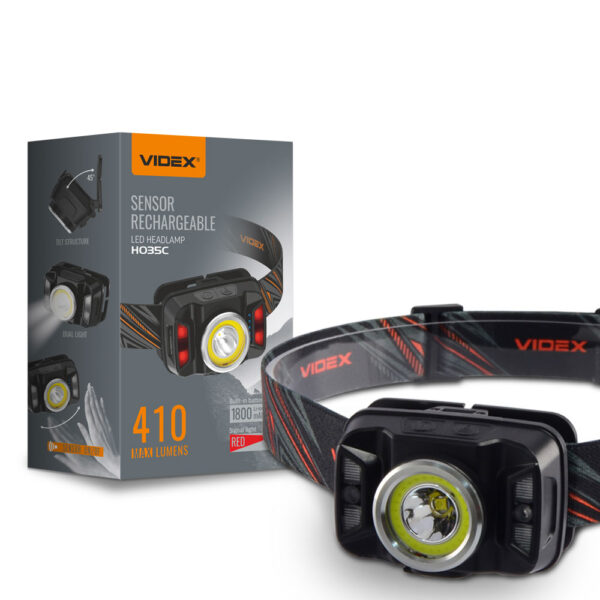 Налобний світлодіодний ліхтарик Videx VLF-H035C 410Lm 5000K