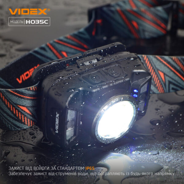 Налобний світлодіодний ліхтарик Videx VLF-H035C 410Lm 5000K - Зображення 4