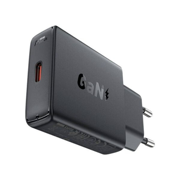 Мережевий зарядний пристрій ACEFAST A65 PD20W GaN charger Black - Зображення 3