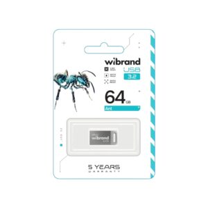 Флеш-накопичувач Wibrand USB 3.2 Gen1 Ant 64GB Silver